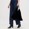 Chandler Fur Hobo Bag Black