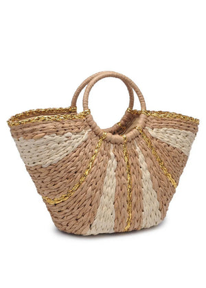 Carmen Straw Bag Natural Gold