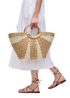 Carmen Straw Bag Natural Gold