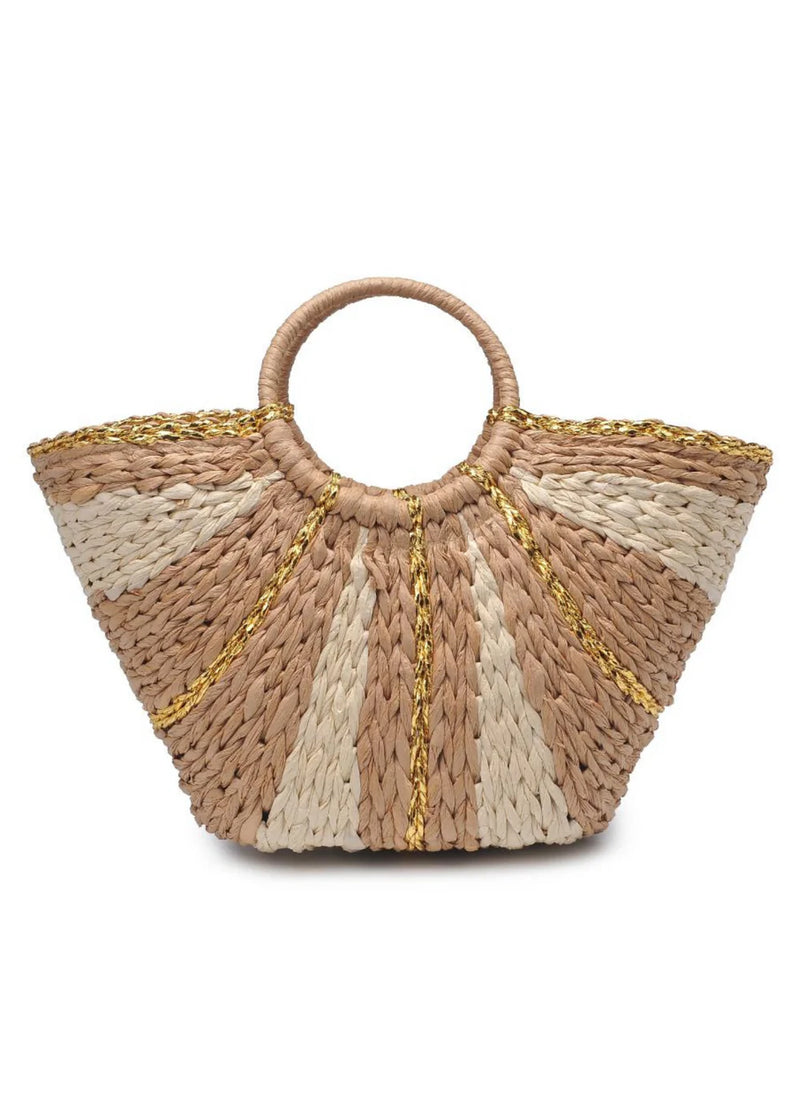 Carmen Straw Bag Natural Gold