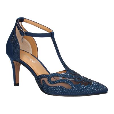 J. Renee Lisha Navy Satin