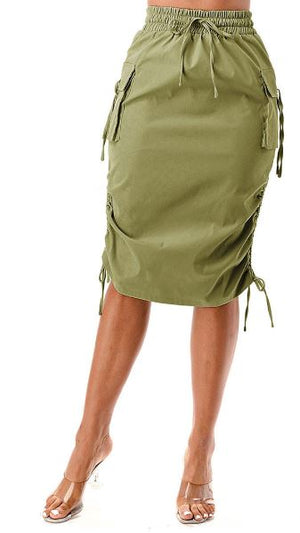 Ella Cargo Skirt Olive