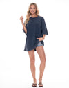 Parker Rhinestone T-Shirt Navy