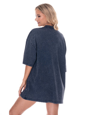 Parker Rhinestone T-Shirt Navy