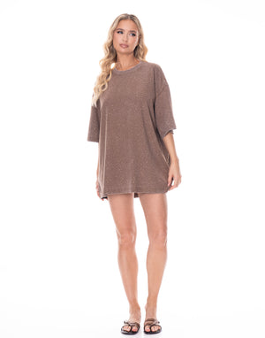 Parker Rhinestone T-Shirt Brown