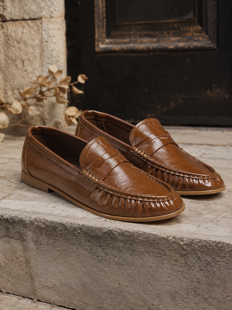 Stephie Leather Flat Orange Pink – Village Shoe Inn
