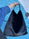 Chandler Fur Hobo Bag Black