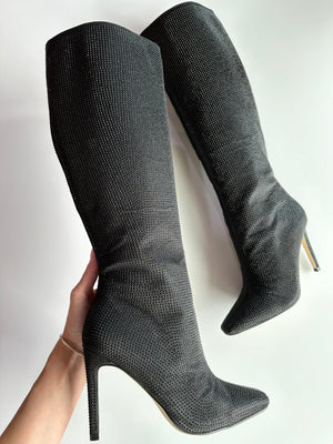 Lady Couture Diamond Boot Black