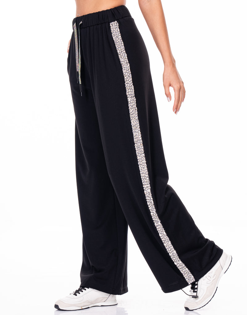 Erin Rhinestone Pant Black