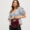 Monica Fur Bag Burgundy