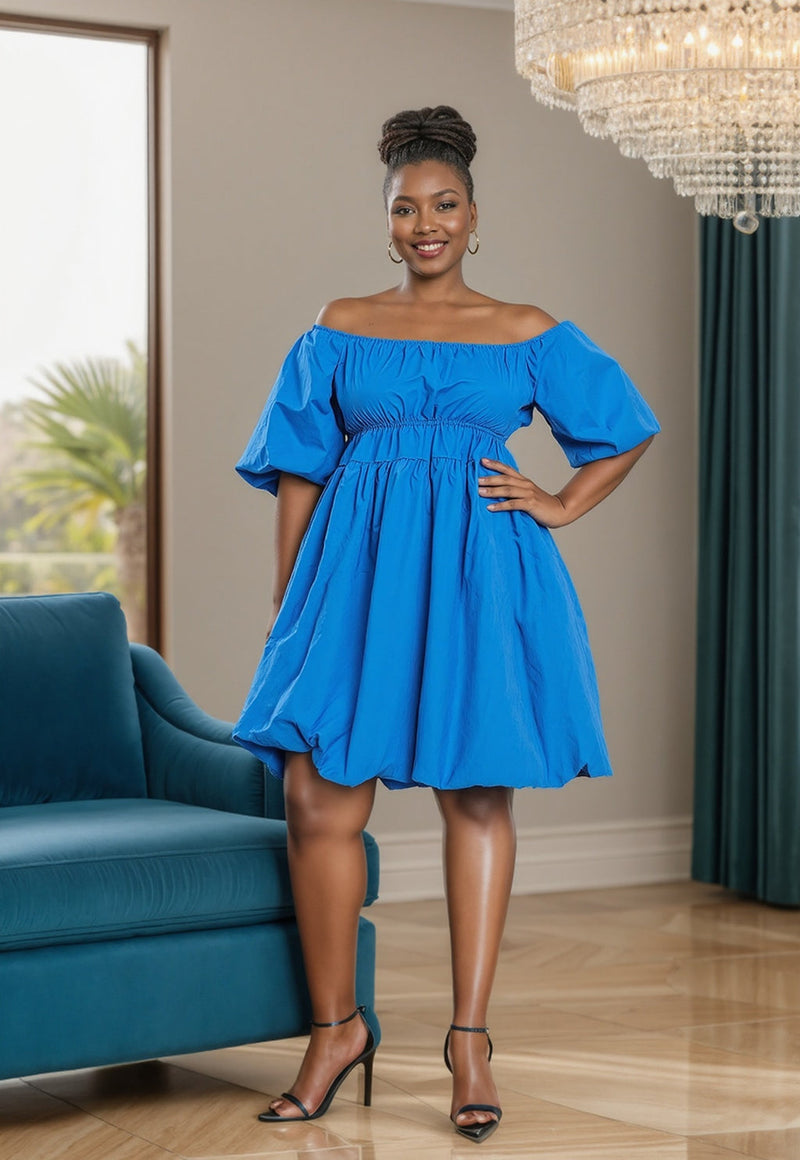 Lola Dress Blue – Village Shoe Inn