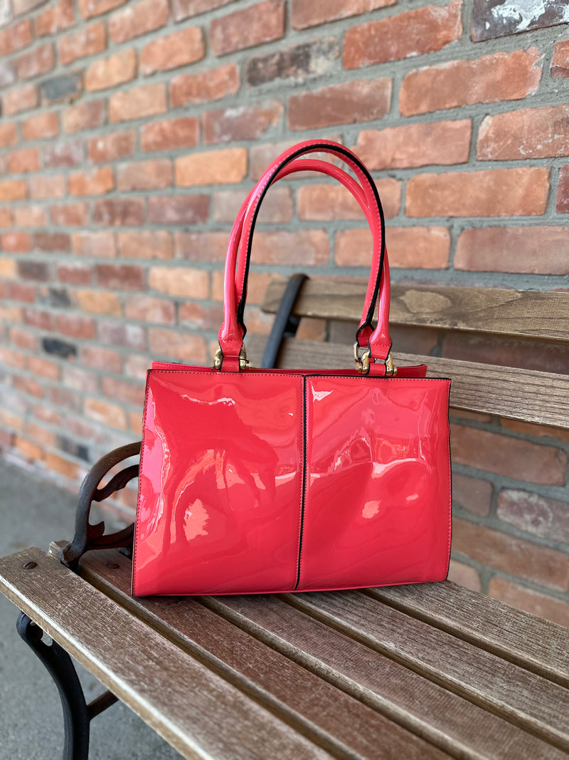 Jack Patent Bag Coral