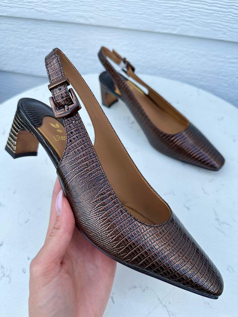 J Renee Hadyn Cognac Lizard