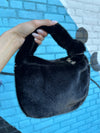 Monica Fur Bag Black