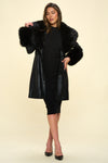 Love Faux Fur Coat Black