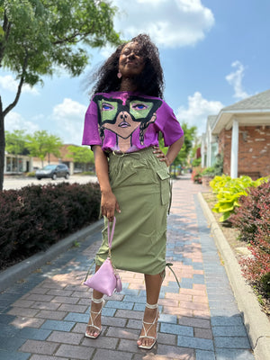 Ella Cargo Skirt Olive