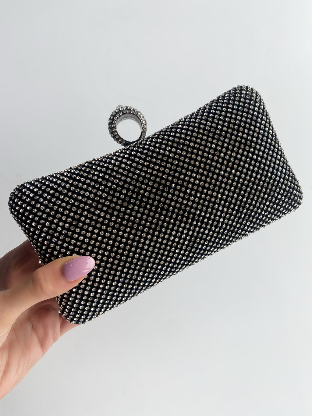 Sammi Clutch Black Silver