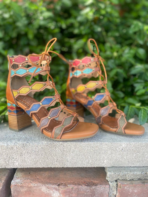 L'Artiste by Spring Step Artdeco Camel Multi