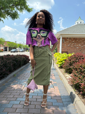 Ella Cargo Skirt Olive