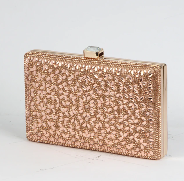 Reese 3 Rose Gold Clutch