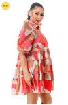 Emma Dress Coral Multi