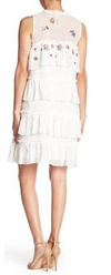 Sadie Ruffle Dress Ivory Multi