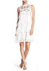 Sadie Ruffle Dress Ivory Multi