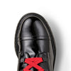 Cougar Gwen Black Patent Leather Red Lace Waterproof