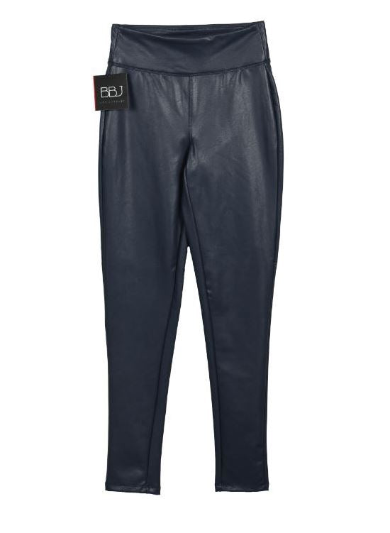 Myles Faux Leather Leggings Navy