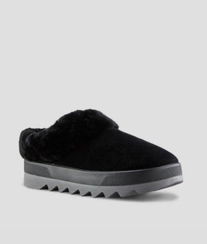 Cougar Pronya Waterproof Genuine Shearling Mule Black