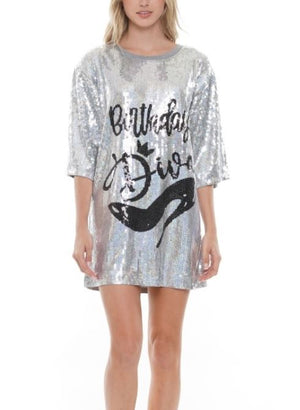 Birthday Shirt/Dress Shoe Diva Silver
