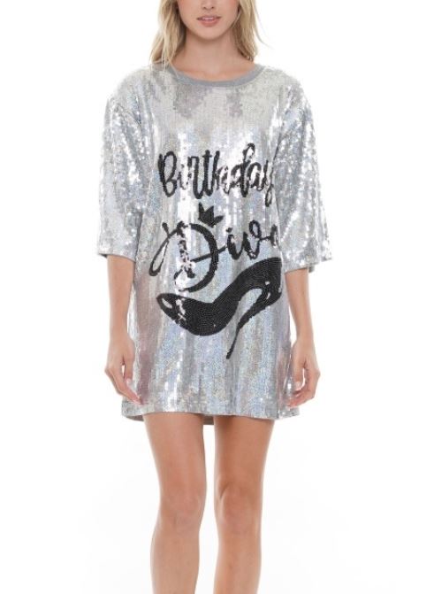Birthday Shirt/Dress Shoe Diva Silver