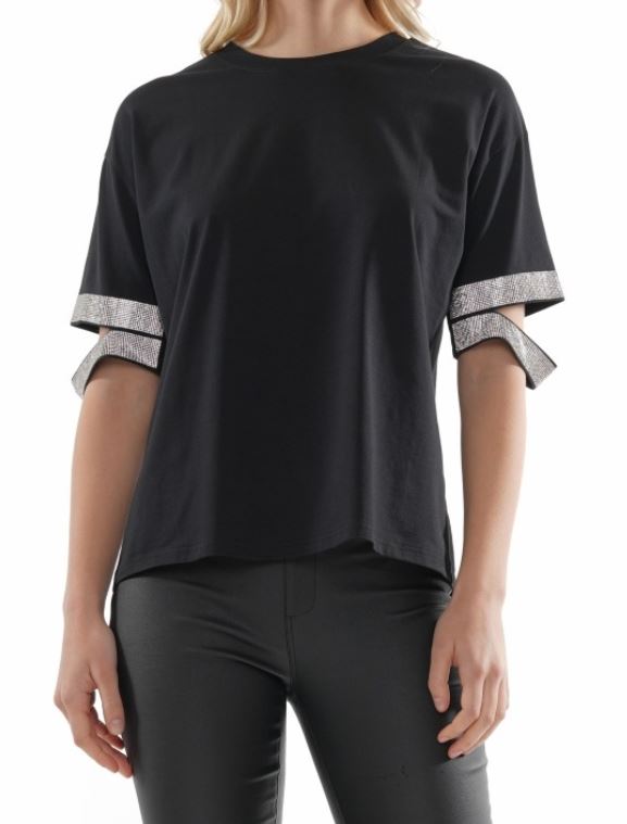 Maggie Sequin T-Shirt Black
