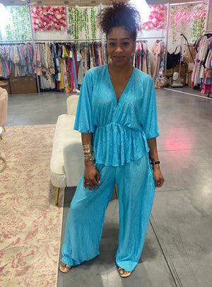 Maui Pant Set Turquoise