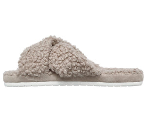 Cozy Furry Slide Taupe