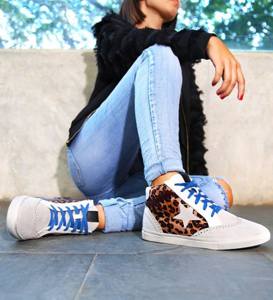 White and 2025 leopard sneakers