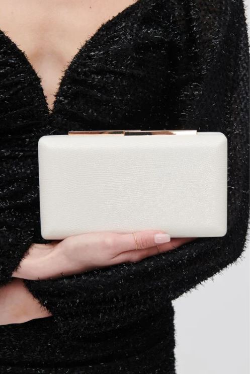 Thalia Clutch White