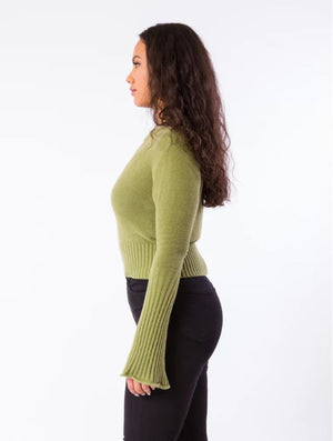 Barbara Bell Sleeve Top Matcha