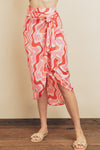 Groovy Wrap Skirt Pink Multi