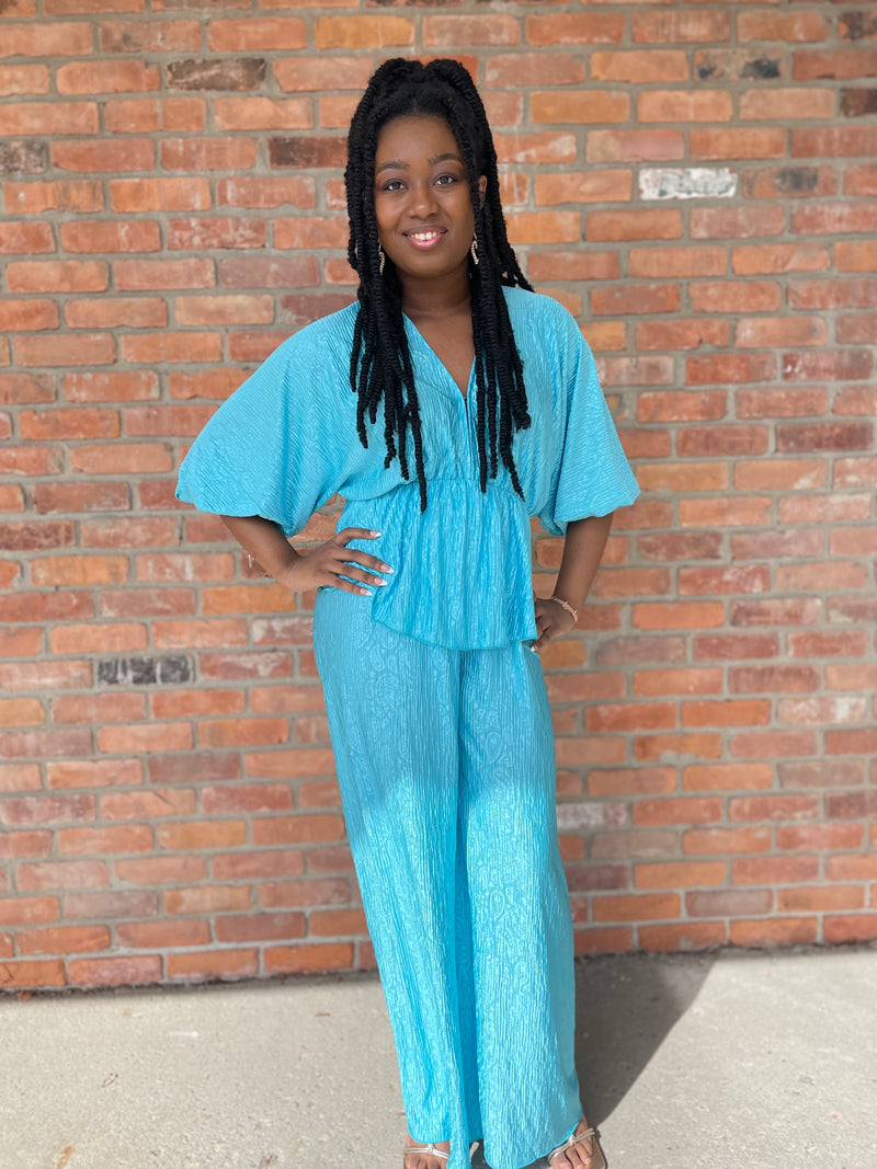 Maui Pant Set Turquoise
