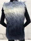 Chloe Faux Fur Shag Vest Blue