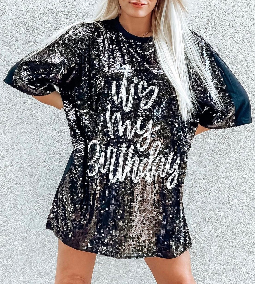 Birthday Shirt/Dress Black