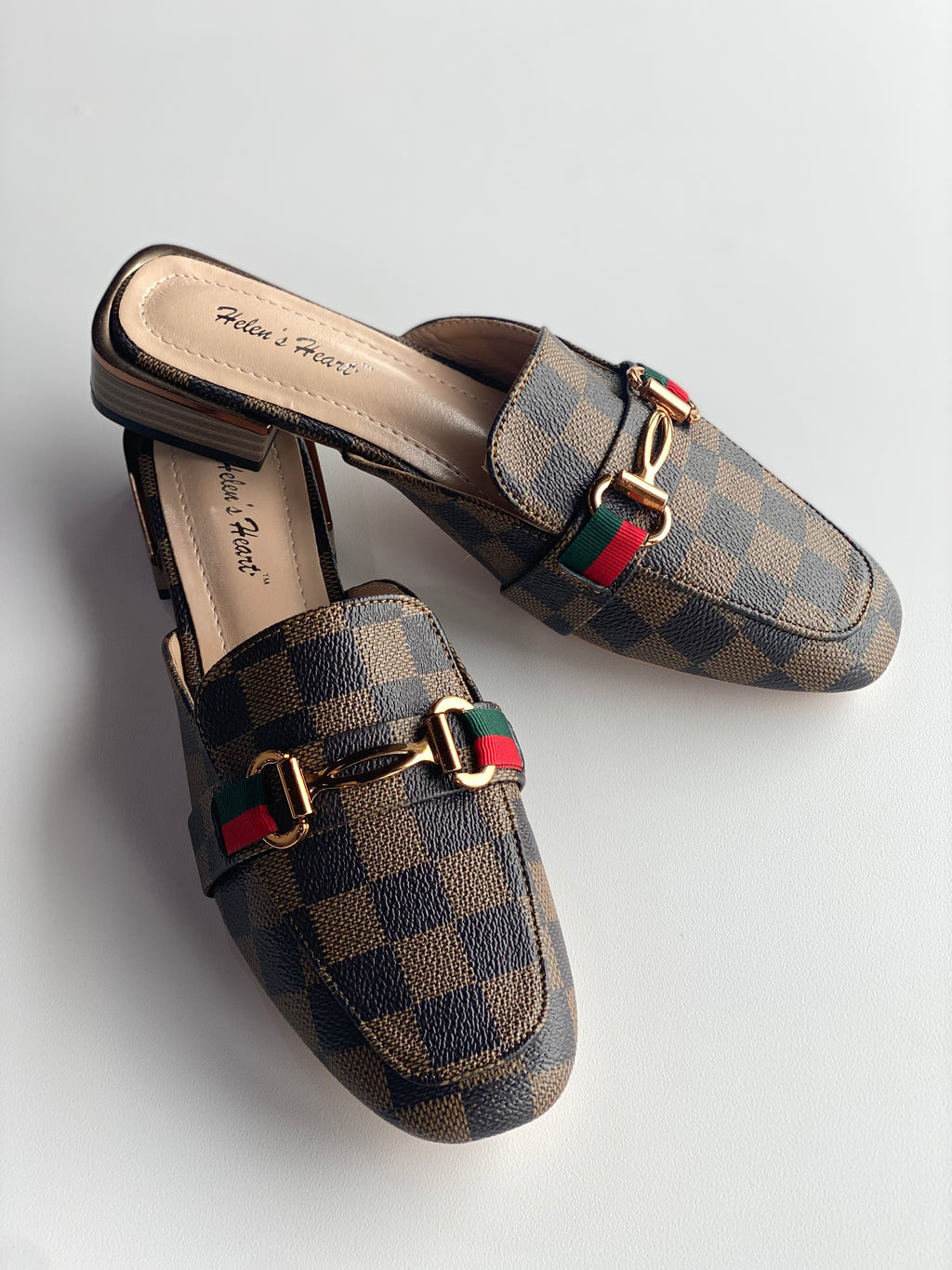 Layla Mule Brown Check