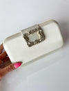 Badgley Mischka Danni Clutch Off White