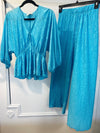 Maui Pant Set Turquoise