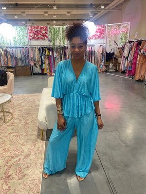 Maui Pant Set Turquoise