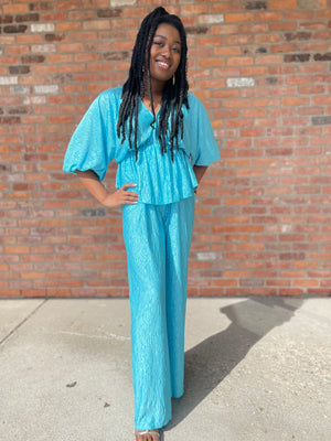 Maui Pant Set Turquoise