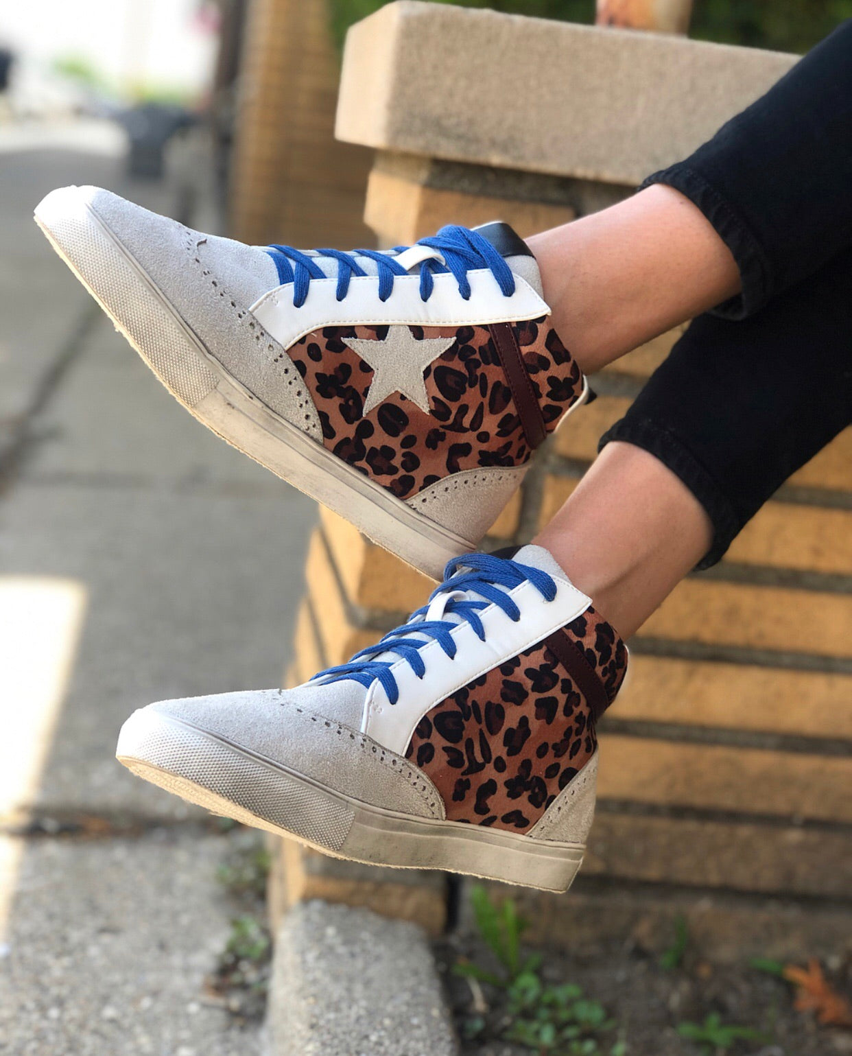 Star Sneaker Leopard/Blue – Village Shoe