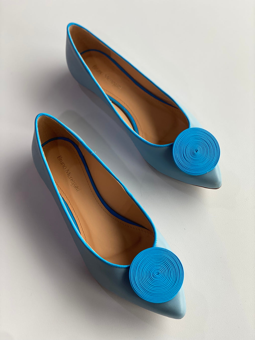 Stephie Leather Flat Blue