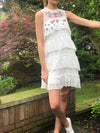 Sadie Ruffle Dress Ivory Multi